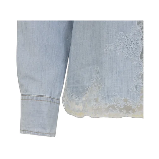 Ermanno Scervino Lace-Detailed Long-Sleeved Buttoned Shirt