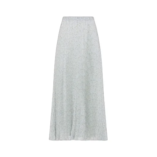 Midi Plisse Printed Skirt