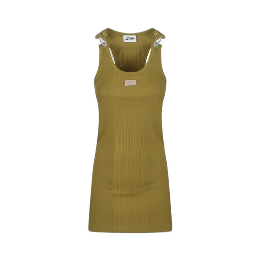 Jean Paul Gaultier Ribbed Patch Mini Knitted Dress