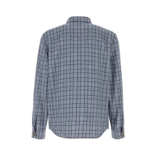 Versace Checked Flannel Zipped Overshirt
