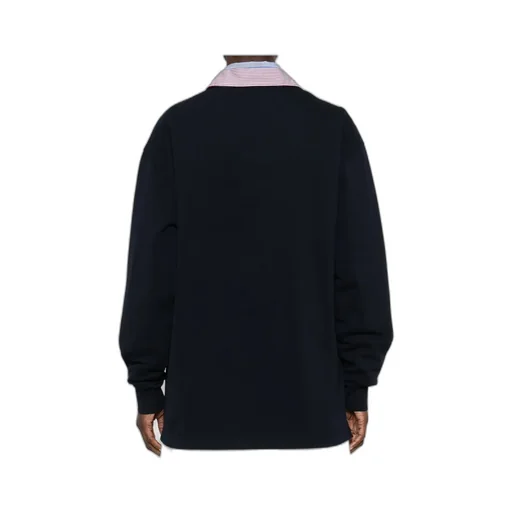 Miu Miu Logo-Embroidered Long-Sleeved Polo Shirt