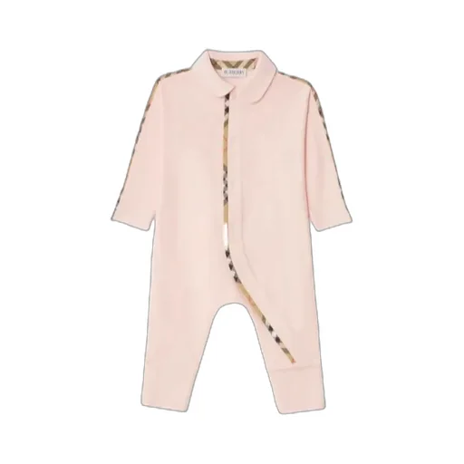 Burberry Kids Sleepsuit Bib And Hat Baby Set