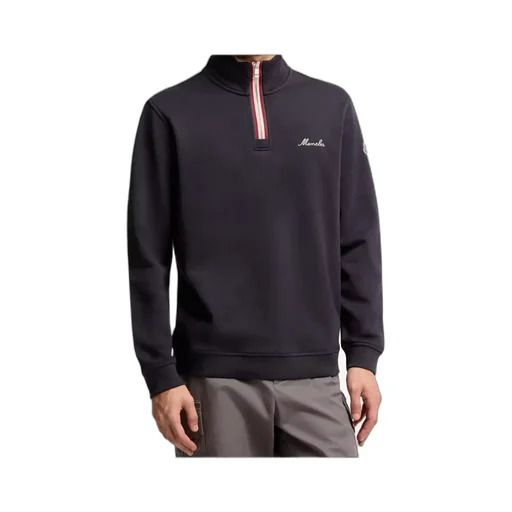 Moncler Logo Embroidered Polo-Neck Sweatshirt
