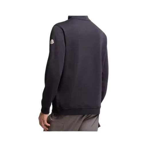 Moncler Logo Embroidered Polo-Neck Sweatshirt