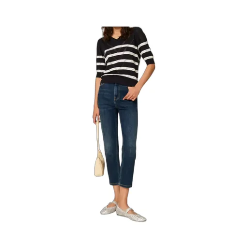 Twinset Striped V-Neck Knitted Top