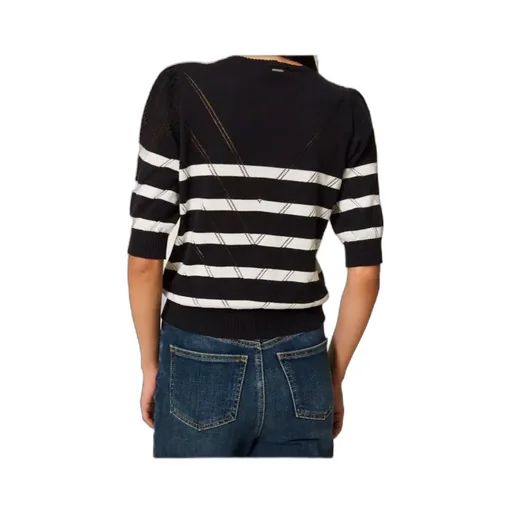 Twinset Striped V-Neck Knitted Top