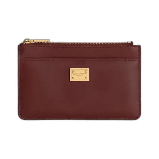 Dolce & Gabbana Logo Plate Zipped Cardholder
