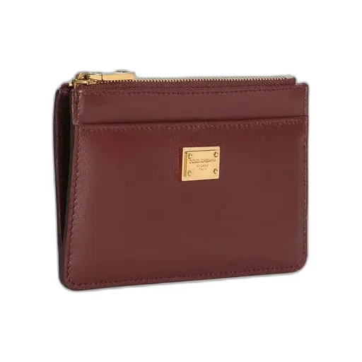 Dolce & Gabbana Logo Plate Zipped Cardholder