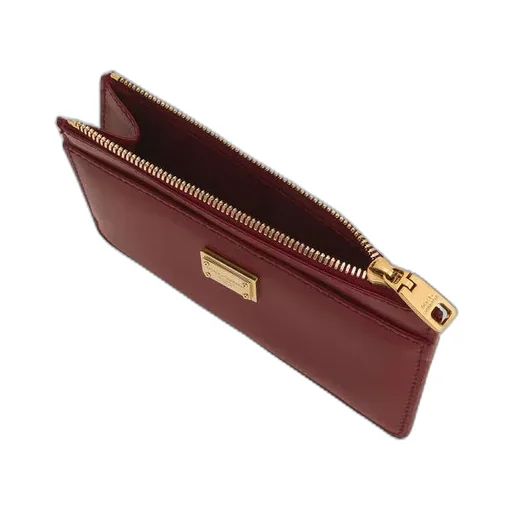Dolce & Gabbana Logo Plate Zipped Cardholder