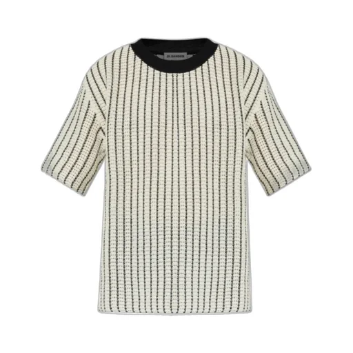 Jil Sander Embellished Crochet T-Shirt