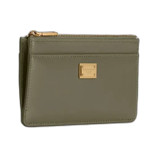 Dolce & Gabbana Logo Plate Zipped Cardholder