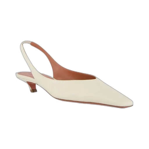 Almond Jamie Slingback Mid-Heel Pumps