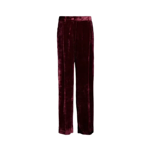 Velvet-Texture Trousers