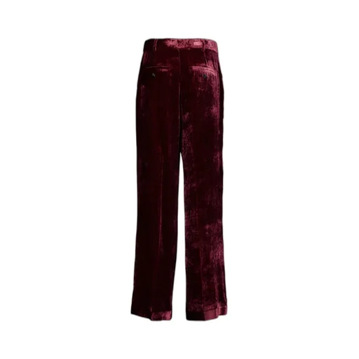 Velvet-Texture Trousers