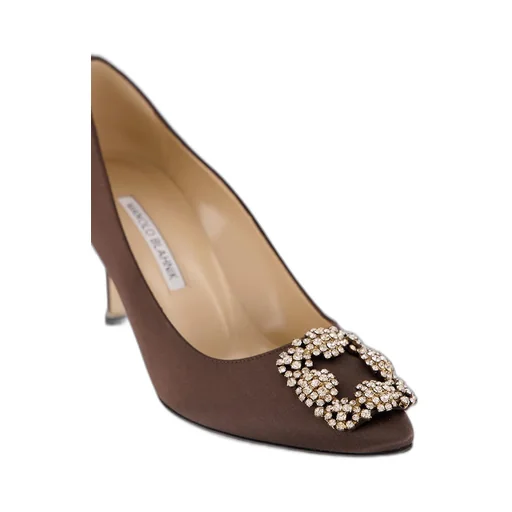 Manolo Blahnik Hangisi Buckle Embellished Pumps