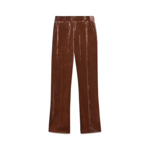 Good Butt Velvet-Texture Trousers