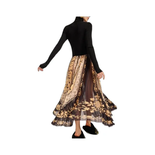 Moondance Pleated Knit Maxi Dress