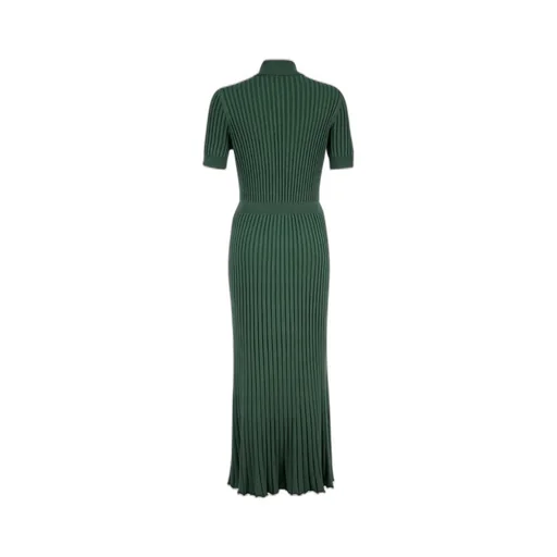 Amor Knit Midi Dress In English Green