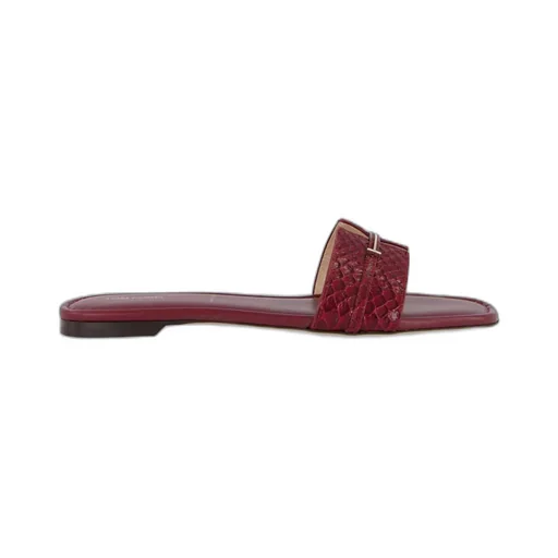 Textured-Strap Buckle Flat
