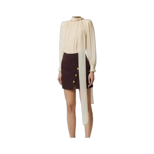 Elisabetta Franchi Georgette Sash Bodysuit