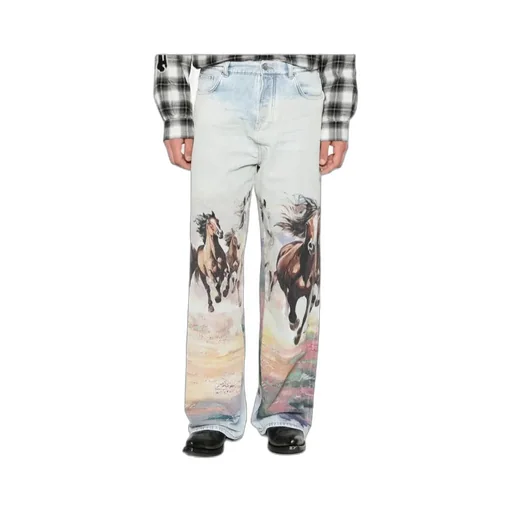 Amiri Printed Denim Jeans