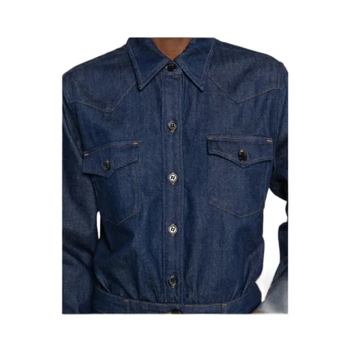 A.P.C. Long Sleeved Denim Mini Dress