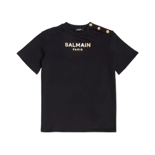 Balmain Kids Logo Printed Crewneck T-Shirt