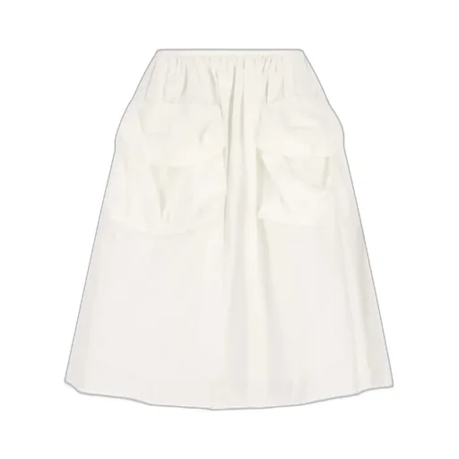 Flap-Pocket Midi Skirt