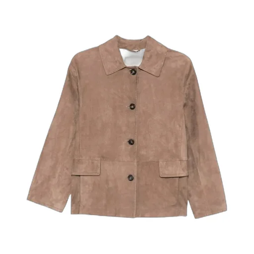 Long-Sleeved Leather Jacket