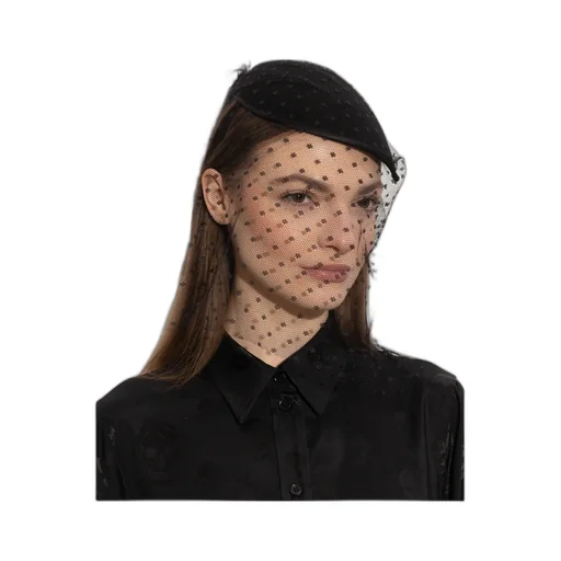 Alexander Mcqueen Lace Detailed Veil