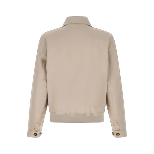 Brunello Cucinelli Buttoned Ribbed Hem Bomber Jacket