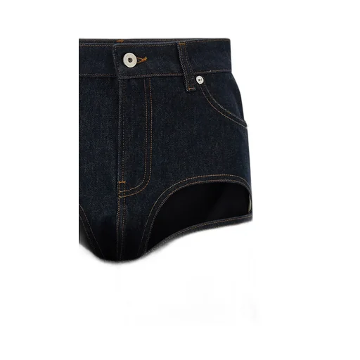 Cuts Denim Mini Skirt