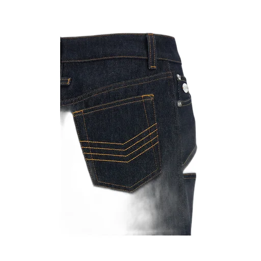 Cuts Denim Mini Skirt