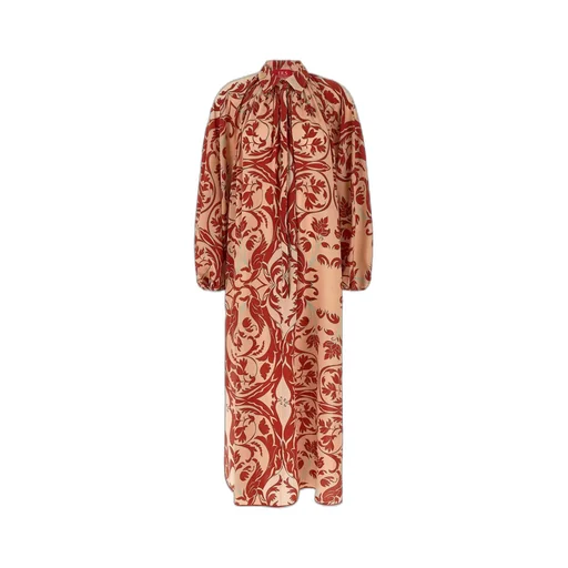 F.R.S For Restless Sleepers All-Over Print Drawstring Long Dress
