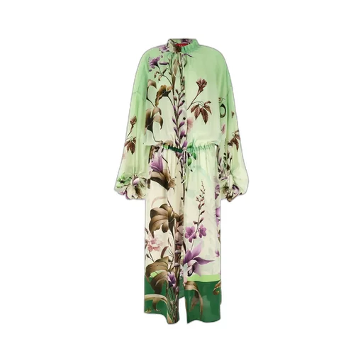 F.R.S For Restless Sleepers Floral Print Drawstring Long Dress