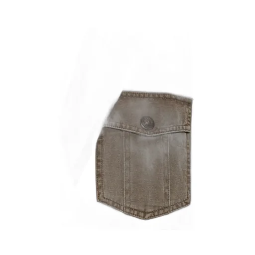 Double-Breasted Long-Sleeved Denim Jacket