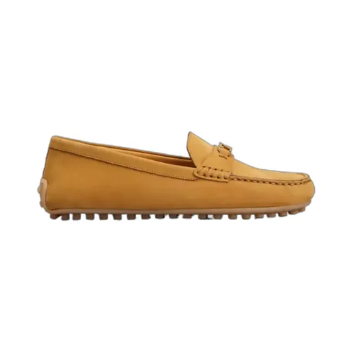 T-Buckle Topstitched Loafers