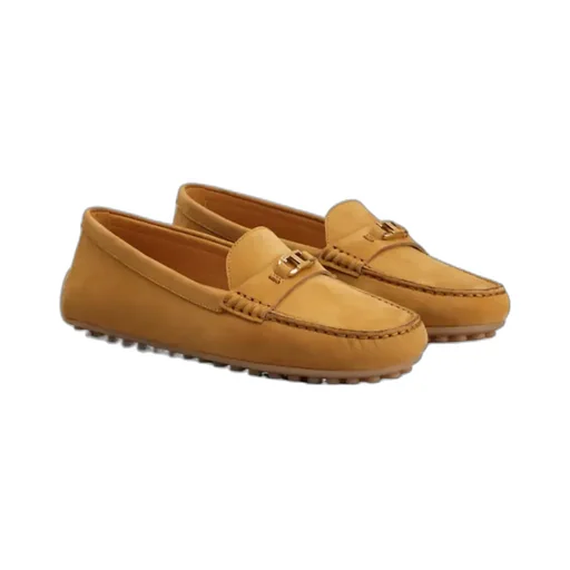 T-Buckle Topstitched Loafers
