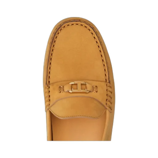 T-Buckle Topstitched Loafers