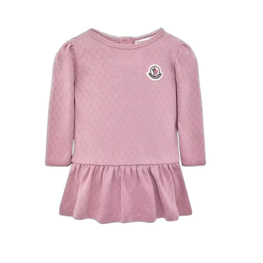 Moncler Enfant Pleated Long Sleeved Dress