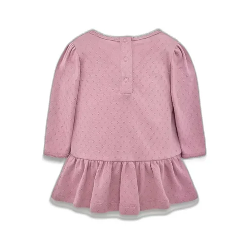 Moncler Enfant Pleated Long Sleeved Dress