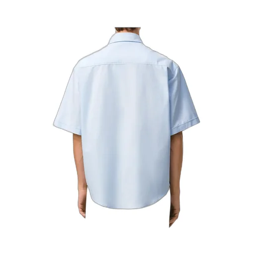 Ami Paris Short-Sleeved Curved Hem Shirt