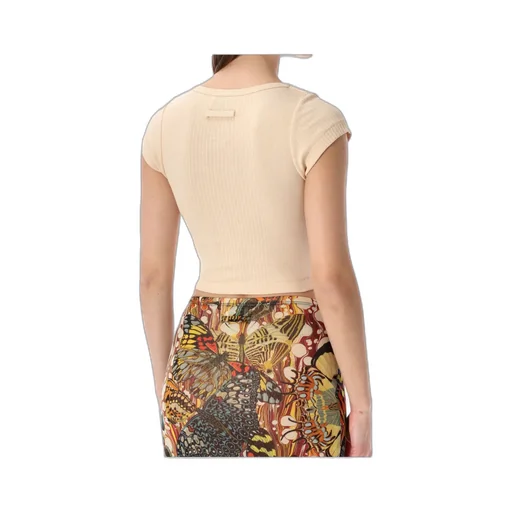 Ribbed Short-Sleeved T-Shirt