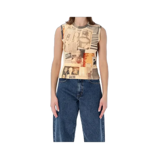 Round Neck Printed Vest