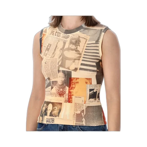 Round Neck Printed Vest