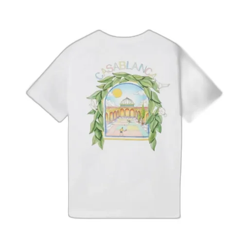 Casablanca- L'arche De Tennis T-Shirt Blanc