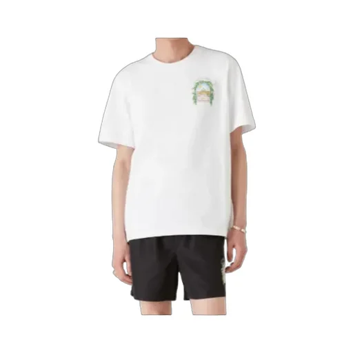 Casablanca- L'arche De Tennis T-Shirt Blanc