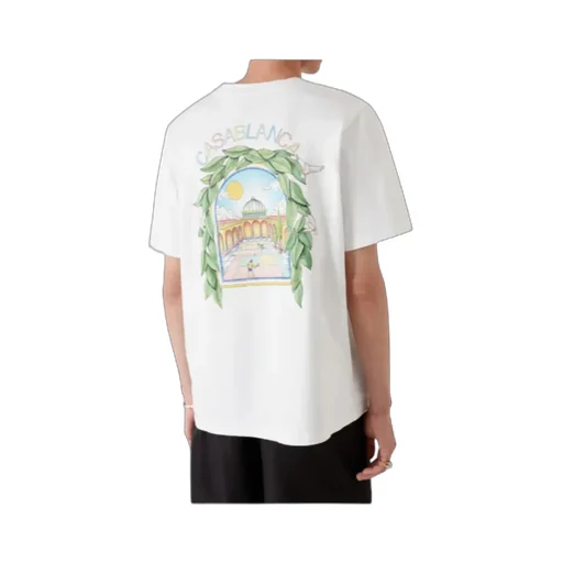 Casablanca- L'arche De Tennis T-Shirt Blanc