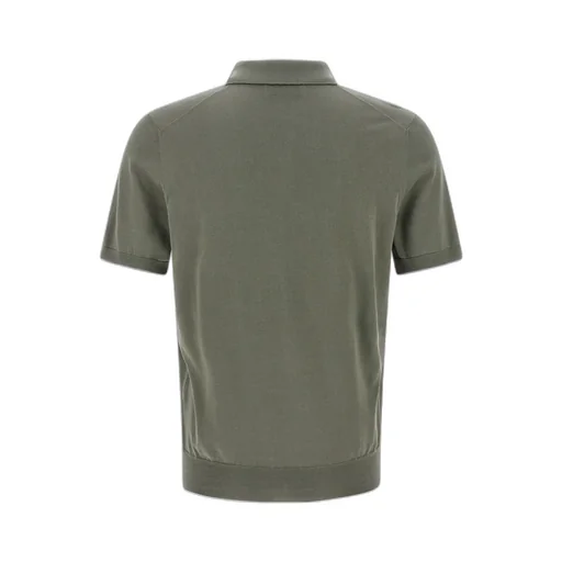 Brunello Cucinelli Short Sleeved Ribbed Polo Shirt