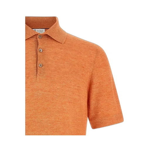 Brunello Cucinelli Short Sleeved Knitted Polo Shirt